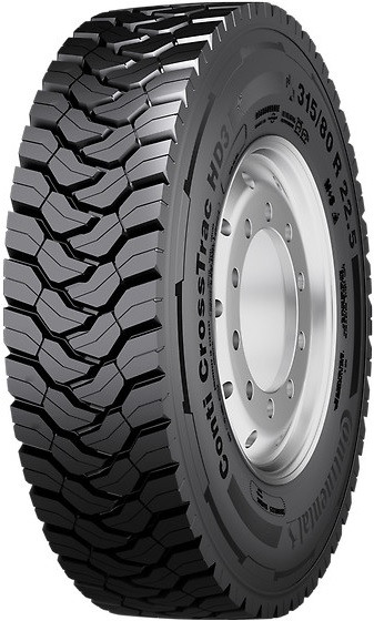 295/80 R22,5 152/148K TL 16 PR M+S CONTINENTAL CROSS TRAC HD3